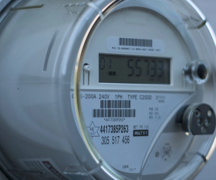 Stock image of electric meter